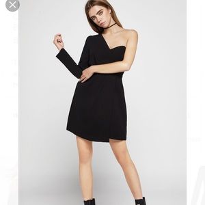 BCBGeneration One-Shoulder Overlay Mini Dress